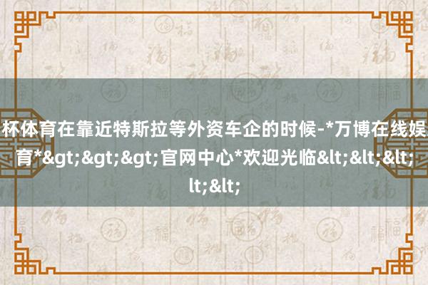 欧洲杯体育在靠近特斯拉等外资车企的时候-*万博在线娱乐体育*>>>官网中心*欢迎光临<<<