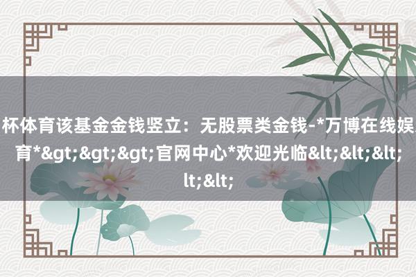 欧洲杯体育该基金金钱竖立：无股票类金钱-*万博在线娱乐体育*>>>官网中心*欢迎光临<<<