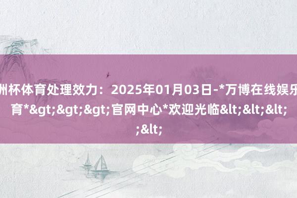 欧洲杯体育处理效力：2025年01月03日-*万博在线娱乐体育*>>>官网中心*欢迎光临<<<