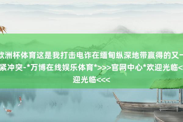 欧洲杯体育这是我打击电诈在缅甸纵深地带赢得的又一要紧冲突-*万博在线娱乐体育*>>>官网中心*欢迎光临<<<